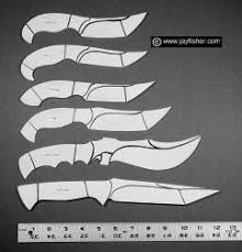 Printable knife patterns (templates) for amateur knifemakers. Custom Knife Patterns Drawings Layouts Styles Profiles
