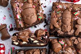 Make 3 different adorable christmas brownies from the same recipe! Gluten Free Christmas Brownies Recipe Using Kitkat Festive Friends