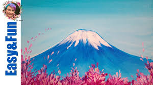 Simple Painting In Acrylic Mt Fuji Cherry Blossom DÃ¿ DÃ¿Å Live Streaming Youtube Painting Art Lesson Simple Acrylic Paintings Oil Pastel Drawings Mount fuji (富士山, fujisan, ipa: simple painting in acrylic mt fuji
