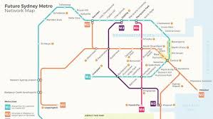 Train & metro route map. Sydney Trains New Metro Network Map Reveals 40 New Stations