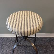 french ticking elasticized round barstool cover kitchen stool etsy bar stool covers round bar stools stool covers