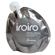Iroiro Premium Natural Semi Permanent Hair Color 140 Iro Platinum 8oz