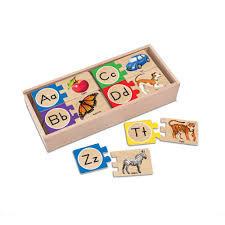 I got it for my 1 year old who loves to sing his abc's. Toys Games Melissa Doug Alphabet Wooden Puzzle Cards The Sensory Kids Sup Sup Store