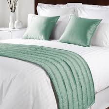 Comfort Simplicity Bed Runner Sea Green P Gu986 Buy Online At Mitre Linen Uk