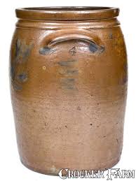 Floral pattern jug at the best online prices at ebay! Rare 4 Gal H S Swank Johnstown Pa Stoneware Crock W Floral Decoration Lot 300 Spring 2020 Stoneware Auction Crocker Farm Inc