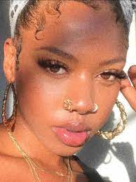 Shared By J O A N A Find Images And Videos About Girl Pretty And Beauty On We Heart It Cute Nose Piercings Septum Piercing Black Girl Black Girl Aesthetic