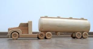 Tony The Large Tanker A Wooden Semi Trailer Toy Truck Eco Friendly Pretend Toy For Kids Toy Trucks Wooden Toy Trucks Wooden Toys Plans