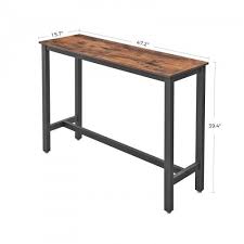Rectangular Bar Table Narrow Bar Table In 2020 Bar Table Kitchen Bar Table Industrial Style Dining Table