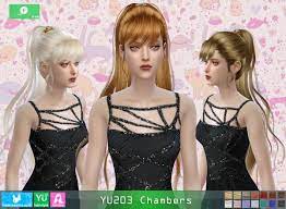 Newsea Yu203 Chambers Free Hairstyle Sims 4 Downloads Sims Hair Sims 4 Free Hair