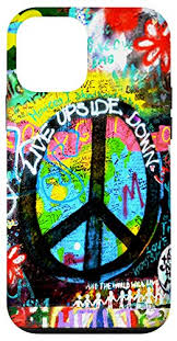 The origin of the word 'peace' was stamped on this because, when a witch casts it`s spells, they get peace of mind after breaking the cross. Nobran 8c14037f 66cd 4 Iphone 12 Mini Live Upside Down Cool Peace Sign Graffiti Case