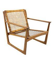 In excellent condition, only showing age wear on the legs. Kofod Larsen For Selig Mid Century Sled Occasional Lounge Chair