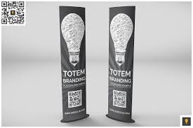 Elliptical Totem Display Mockup Display Mockup Totem Mockup