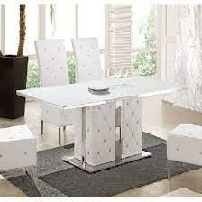 High Gloss Dining Room Tables White Black Furnitureinfashion Uk Dining Room Design Modern Dining Room Table Set Contemporary Glass Dining Table