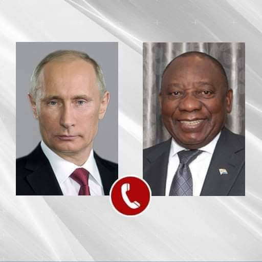 PRESIDENT OF RUSSIA VLADIMIR PUTIN HAD A TELEPHONE CONVERSATION WITH PRESIDENT OF THE REPUBLIC OF SOUTH AFRICA CYRIL RAMAPHOSA – The Diplomatic Informer
