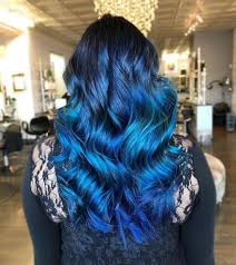 Those curls that color do i need even to say anything more? Fresh And Cool Blue Ombre Hair Styles