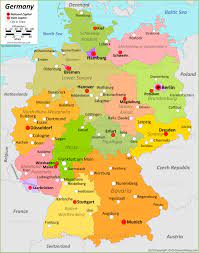The population of all cities in germany with more than 50,000 inhabitants according to census results and latest official estimates. Germany Map Maps Of Federal Republic Of Germany