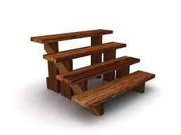 3d Model Wooden Steps Wooden Steps Wooden Steps Outdoor Wooden Stairs