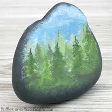 Painting rocks is a fun activity that can bring joy to both the painter and those in the community find or purchase flat, unpolished, smooth rocks to paint you can find them at garden/landscape we have some easy rock painting ideas for you in this article. Forest Rock Painting Idea Using One Color Trees
