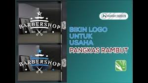 Contoh desain spanduk cuci motor jasa desain grafis online. Cara Membuat Logo Untuk Usaha Barbershop Pangkas Rambut Dengan Coreldraw Youtube