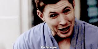 A face, usually purple, with devil horns, a wide grin, and eyes and eyebrows scrunched downward in the same manner as 😠 angry face on most platforms. The Demon Dean Reaction Gifs Blog