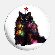 Maybe you would like to learn more about one of these? Christmas Lights Cat Christmas Cat Pin Teepublic