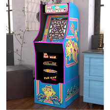Real arcade controls, full sized cabinet. Arcade1up 4 Ms Pac Man Arcade Game With Riser Nebraska Furniture Mart
