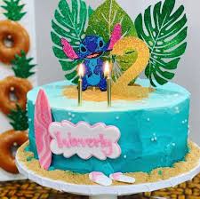 Bjs Cake Order Online Stitch Or Angel Cake Topper Personalize Birthday Gender Etsy Disney Birthday Cakes Luau Birthday Cakes Luau Cakes