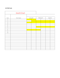 Gantt Chart Workplan Template In Excel Templates At