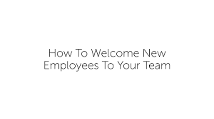 Yes, faults—making mistakes is an important part of growth, and we hope you'll never worry about trying to be perfect on the job. How To Welcome New Employees To Your Team Youtube