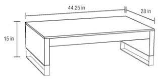 The standard coffee table dimensions are 30 w x 24 l. Fantasy Flowers Coffee Table Dimension