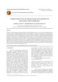 However, the po licy i m plementatio n o n implementi ng of solid waste management policy in most. Pdf Current Practice Of Solid Waste Management In Malaysia And Its Disposal
