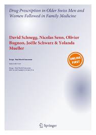 Drug Prescription in Older Swiss Men and Women Followed in Family Medicine