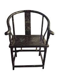 Pair Of Antique Vintage Chinese Chairs In Black Lacquer With Intricate Painted Decoration Nice Condition With Minor Loses To Lacqu Chair Asian Chairs Antiques