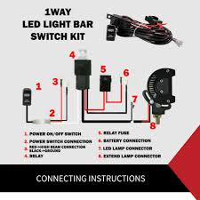 Led light barwiring instructions author. Toyota Heavy Duty Led Light Bar Wiring Loom Harness 40a Switch Relay Kit 12v