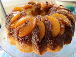 Peach Pecan Upside Down Cake Peach Recipe Bundt Cakes Recipes Mini Bundt Cakes