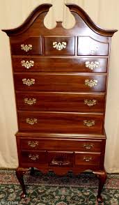 Vintage Ethan Allen Cherry Queen Anne Highboy Chest On Chest Dresser 11 Drawers Queenanne Ethanallen Queen Anne Antique Furniture Chest Dresser