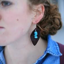 Buy Leather Teardrop Earrings, Classy, Minimalist, Top Grain Leather Online  in India