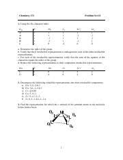 Problemset2 Pdf Chemistry 172 Problem Set 2 1 Using The D2d Character Table D2d A1 A2 B1 B2 E E 1 1 1 1 2 C2 1 1 1 1 2 2s4 1 1 1 1 0 2c2 U2019 1 1 1 1 0 Course Hero