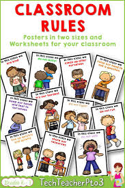 Classroom Rules Posters And Worksheets To Reinforce Bright Colourful And Engaging These Posters Come In Tw Classroom Rules Poster Classroom Rules Classroom