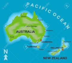 Mapa de hoteles en la zona de nueva zelanda: Un Estilizado Mapa Mostrando Los Paises De Australia Y Nueva Zelanda Fotos Retratos Imagenes Y Fotografia De Archivo Libres De Derecho Image 6293507