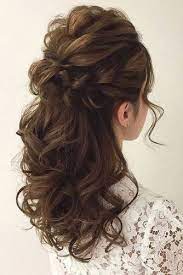 42 Gorgeous Wedding Hairstyles Messy Up Half Up Down Wedding Hair With Braid And Bump For Medium Length Hair Soft Wedding Hair Hair Styles Wedding Hair Half