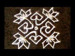 Simple Kolam Design With 7 7 Dots Easy Dots Rangoli Muggulu Designs With Dots Youtube Kolam Designs Muggulu Design Rangoli With Dots