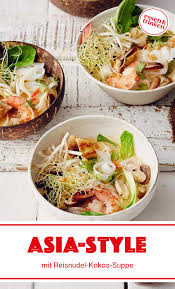 Reisnudel Kokos Suppe Laksa Rezept Reisnudeln Reisbandnudeln Nudel
