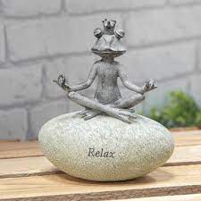 Gardener's supply is america's number one resource for gardening. Yoga Frog On A Stone Country Living Garden Ornament Be Happy Zen