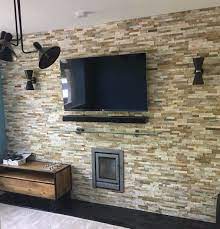 Installation guidance of stone cladding, split face tiles, wall panels. Oyster Schiefer Multi Colour Split Face Steinmauer Verkleidung Mosaik Kachel Fliesen Ebay