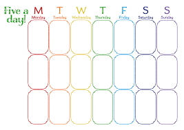 my busy week five a day chart eternal magpie