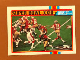 7.1 (145 votes) click here to rate. Mavin 1989 Topps Football Card 1 Joe Montana Super Bowl Xxiii Mint 49ers