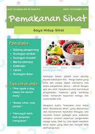 Amalan pemakanan yang seringkali dicadangkan ialah mengambil 8 hingga 12 hidangan nasi, mi, roti, bijirin dan ubi kerana makanan ini. Tugasan 2 Journalism Bulletin 1b Group 9 Gaya Hidup Sihat Pemakanan Sihat Flip Ebook Pages 1 16 Anyflip Anyflip