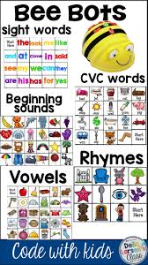 Bee Bots Literacy Teach Literacy Through Coding This Resource Has 5 Bee Bot Mats Sight Words Cvc Words Beginn Beebot Bee Bot Activities Coding For Kids