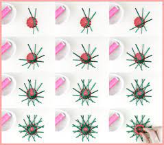 Das garn an einer stake der legeform festbinden und dann systematisch um die schräg gegenüberliegende. Strohsterne Basteln Alle Grundlagen Frau Friemel